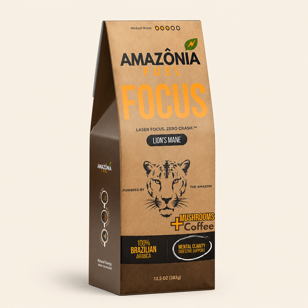 Focus Ground Mushroom Coffee - Amazonia Fuel