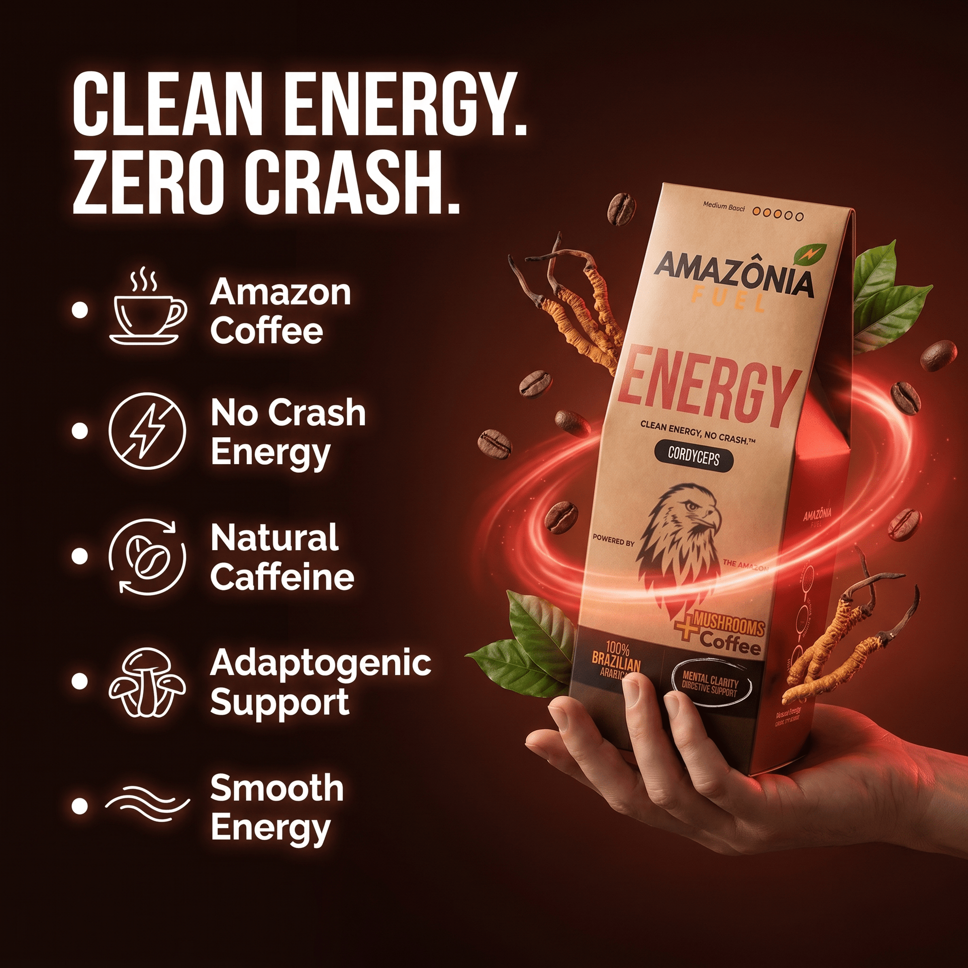 Energy Mushroom Coffee - Amazonia Fuel