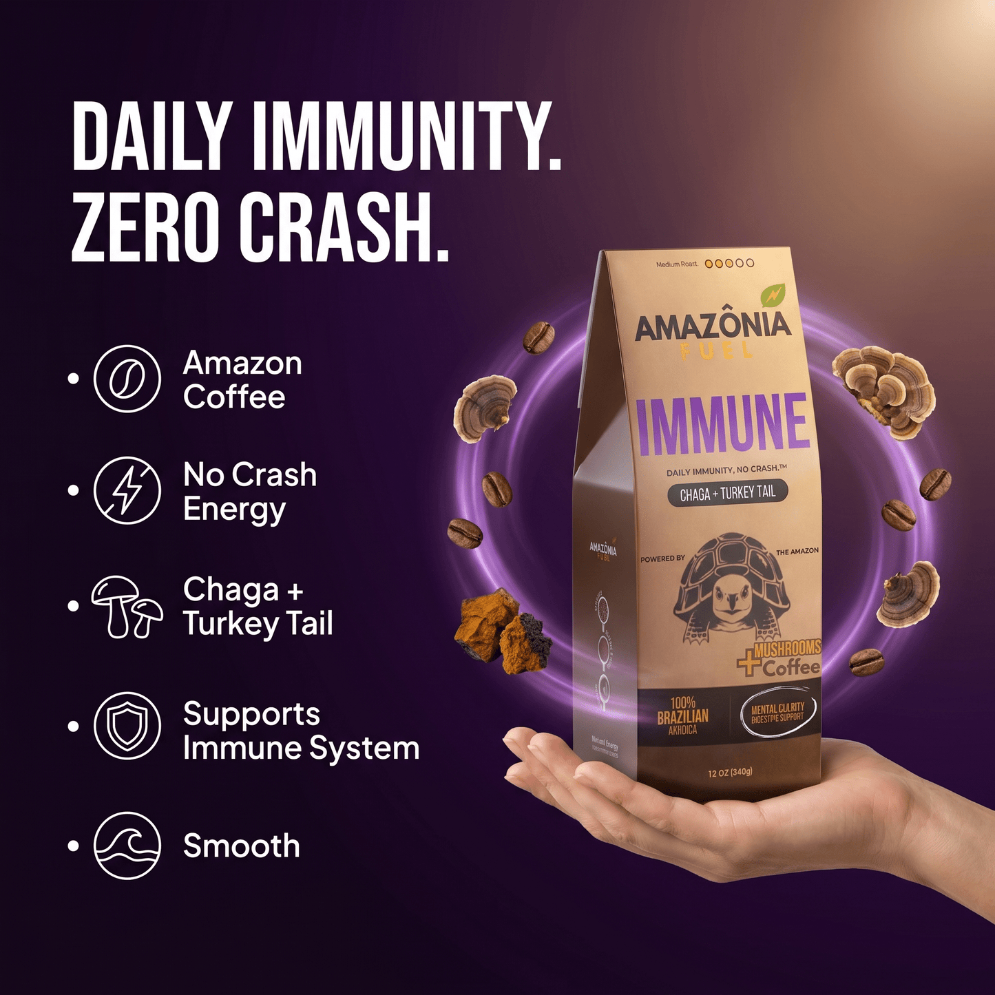 Immune Mushroom Coffee - Amazonia Fuel