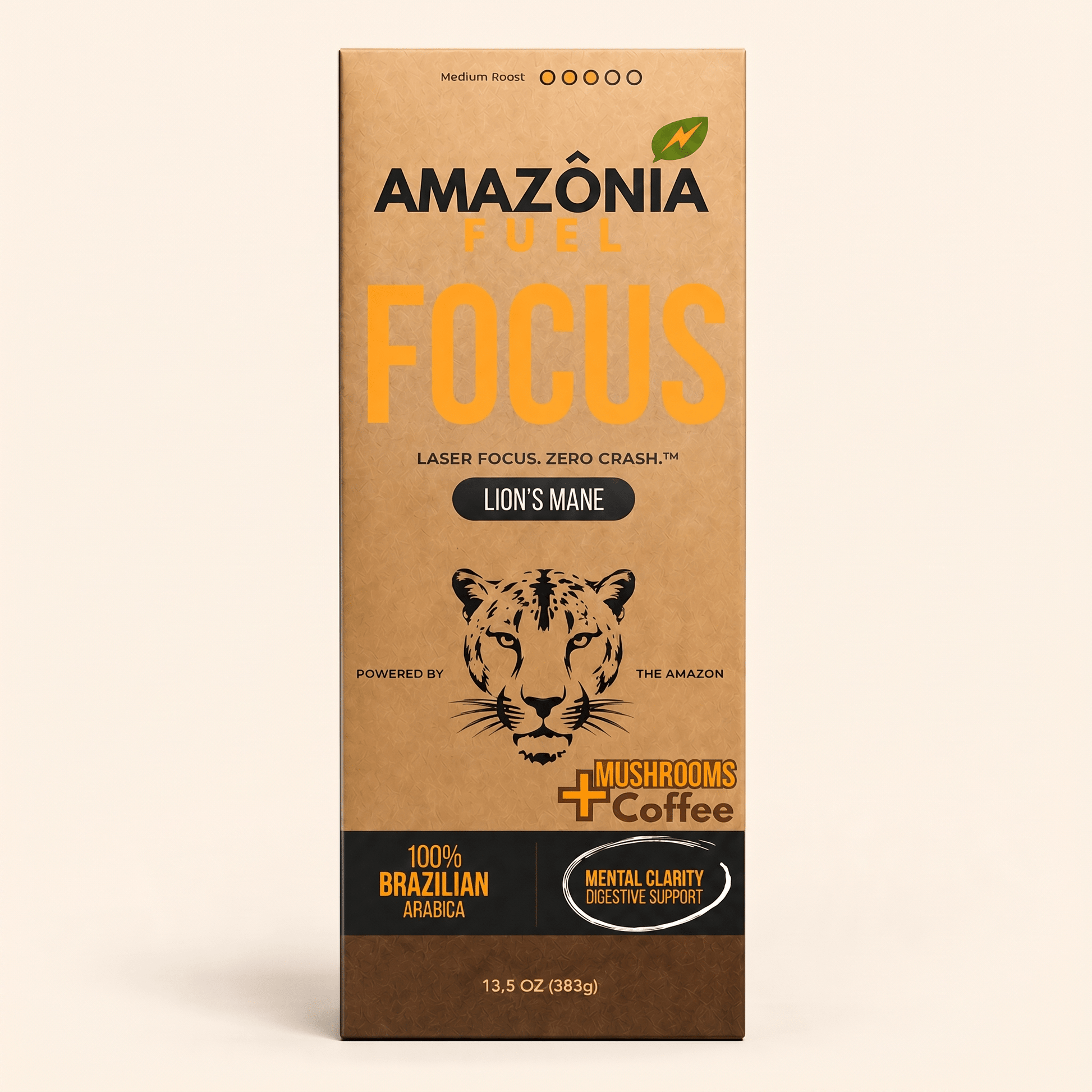Focus Ground Mushroom Coffee - Amazonia Fuel