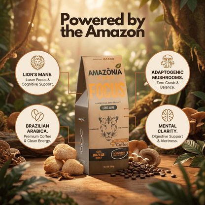 Focus Ground Mushroom Coffee - Amazonia Fuel