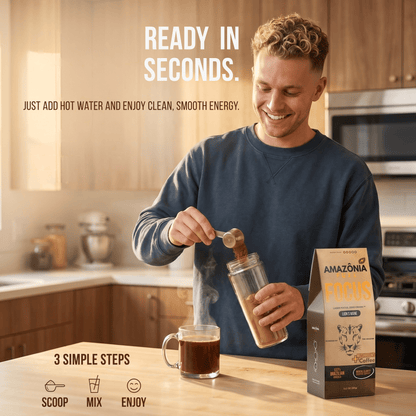 Focus Ground Mushroom Coffee - Amazonia Fuel