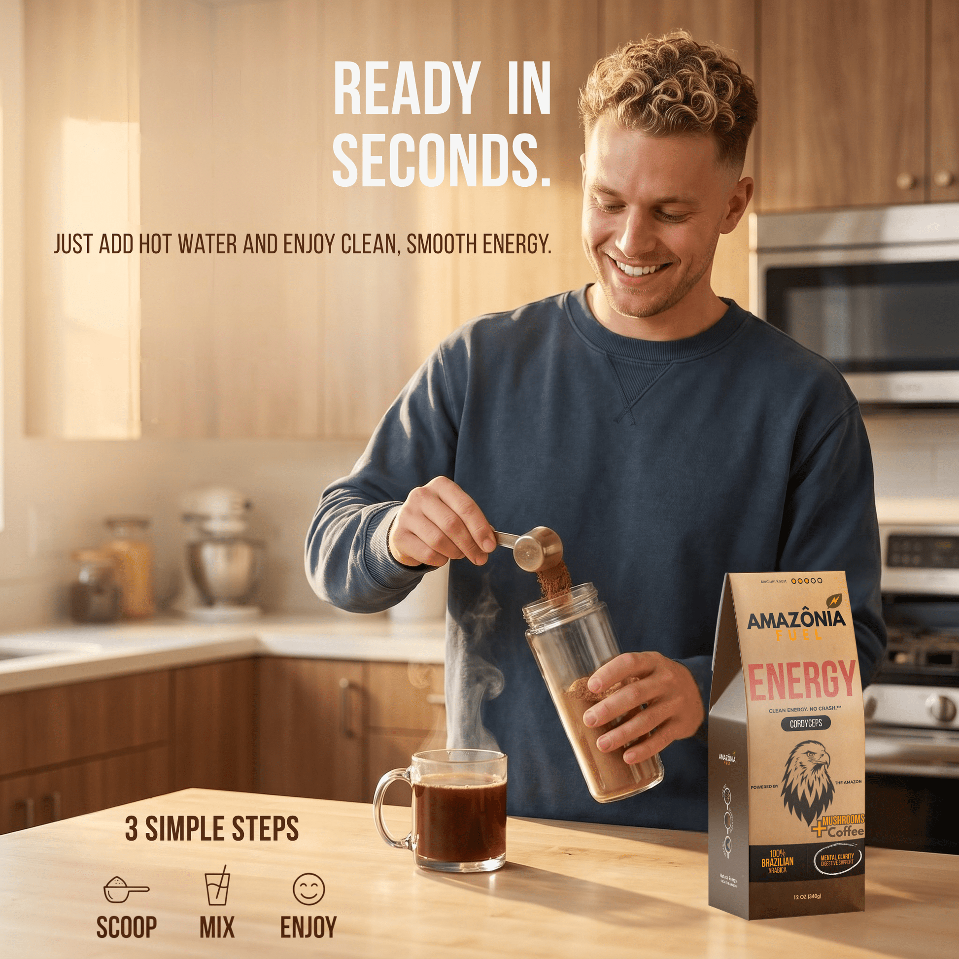 Energy Mushroom Coffee - Amazonia Fuel
