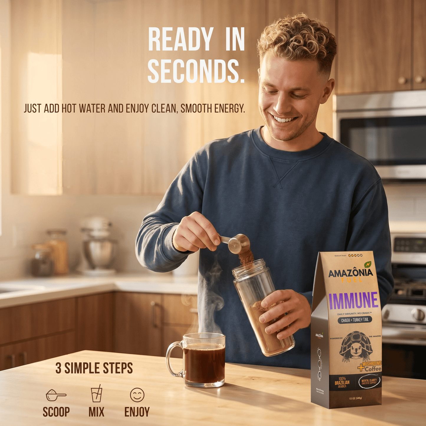 Immune Mushroom Coffee - Amazonia Fuel