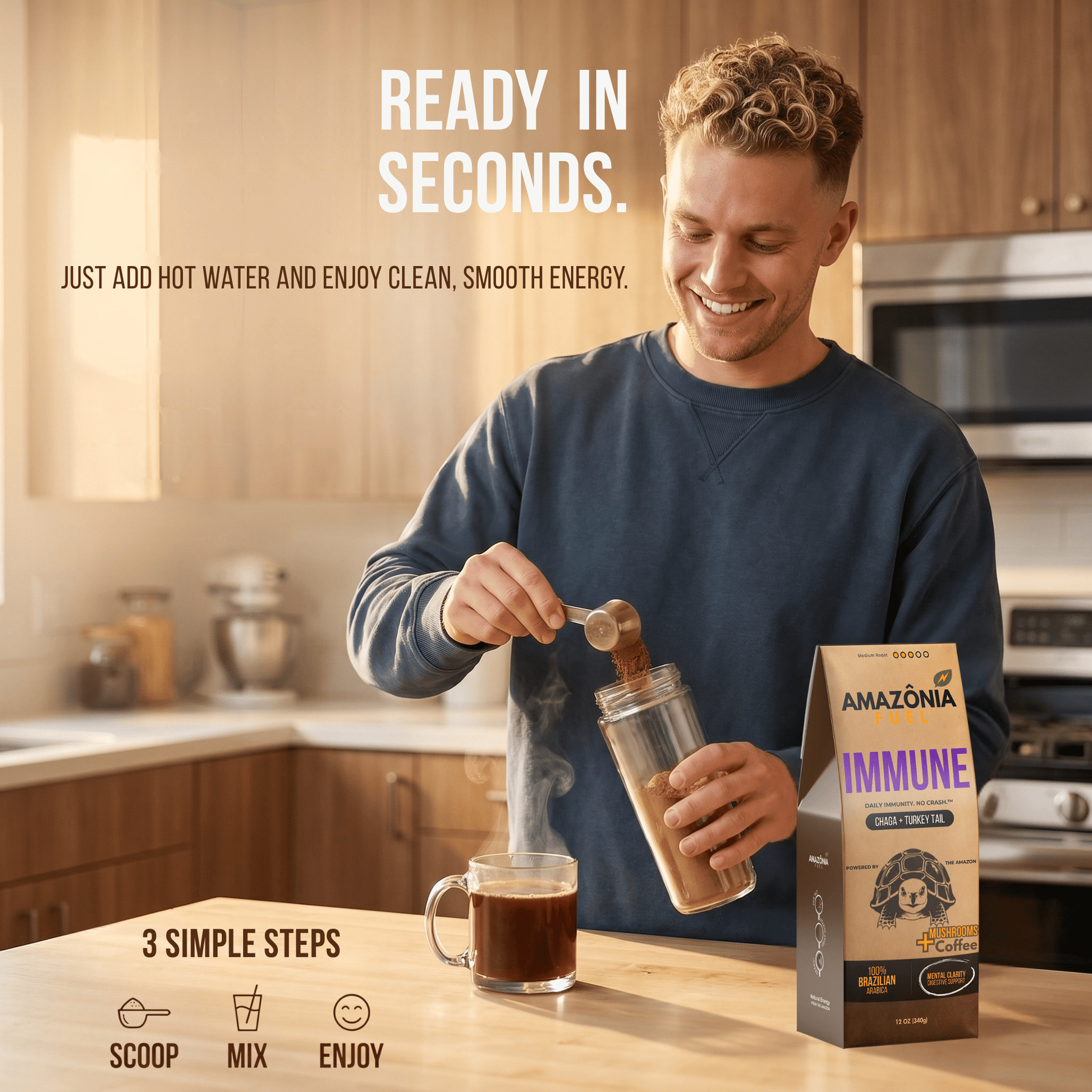 Immune Mushroom Coffee - Amazonia Fuel